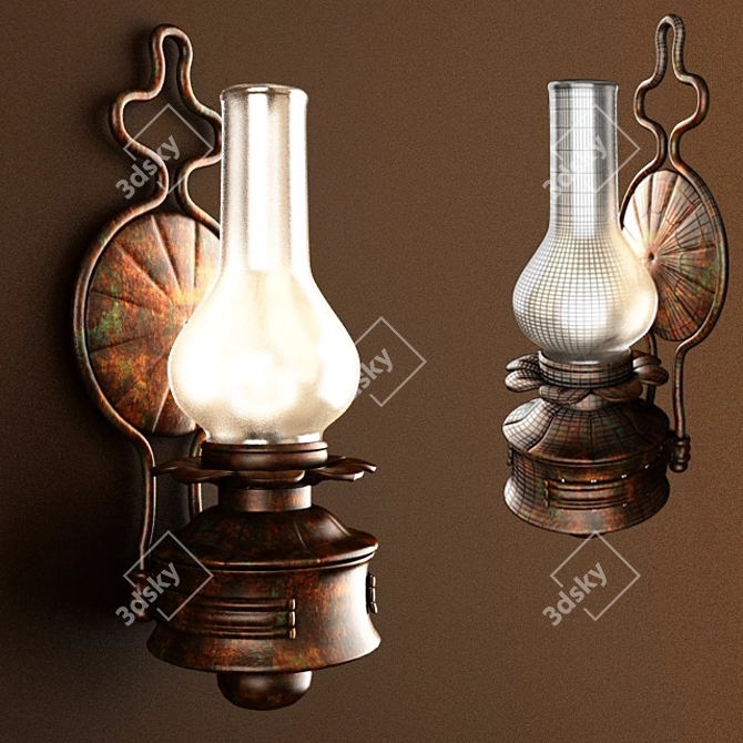 Petro Ethnic Wall Lamp  3D model image 1