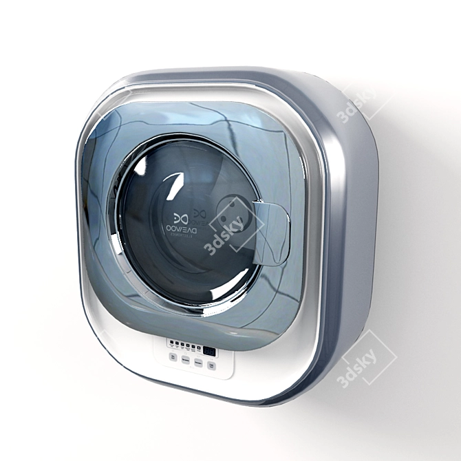 Compact Wall-Mounted Washer: Daewoo DWD-CV701PC 3D model image 1