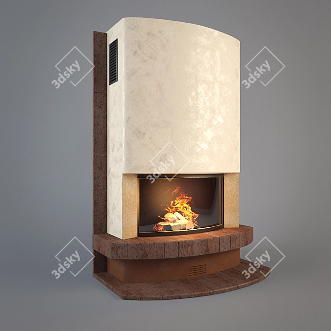 Title: Modern Sieve Fireplace 3D model image 1