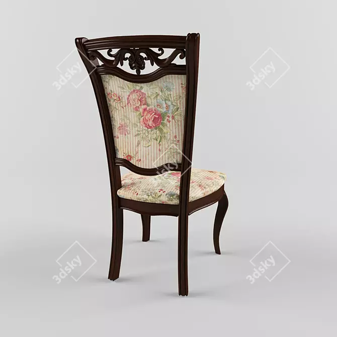 Elegant Vintage Chair 3D model image 2