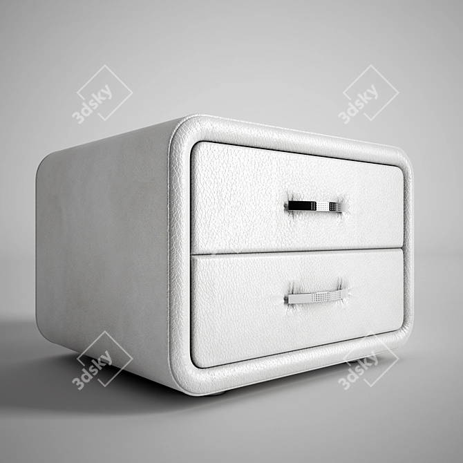 Sleek Modern Bedside Table 3D model image 2