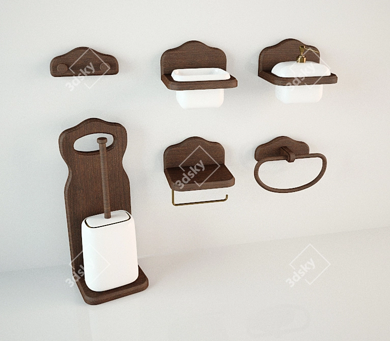 Gedy Italy Montana: Elegant Bathroom Accessories 3D model image 1