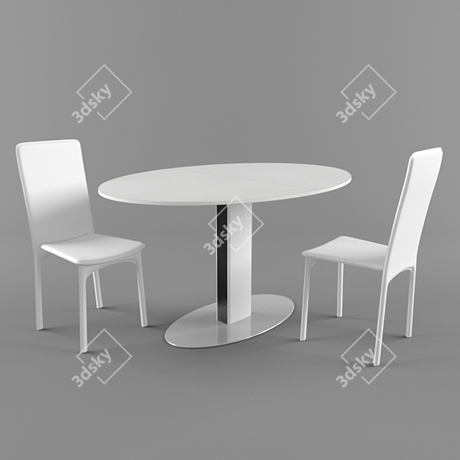Minimalist Duo Furniture 3D model image 1