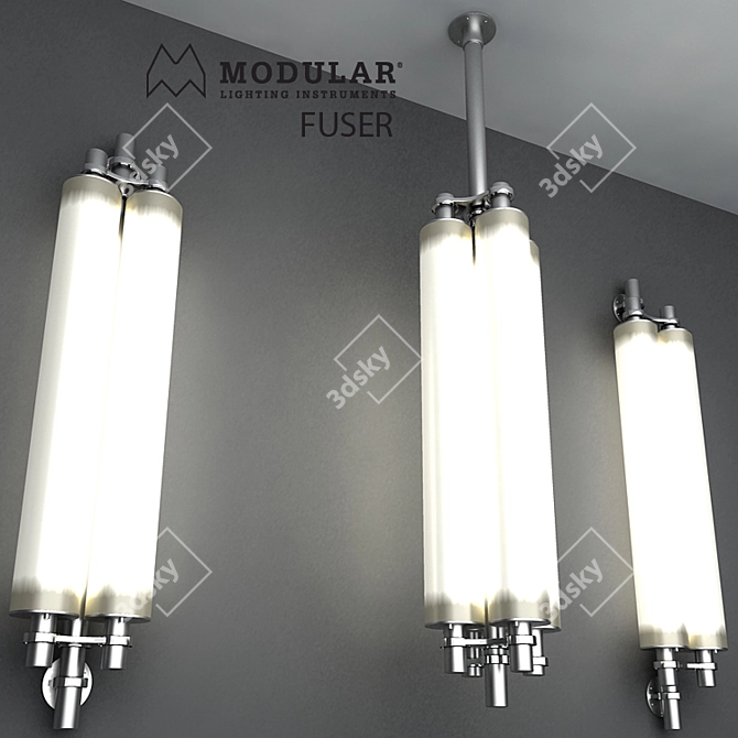 MODULAR FUSER 8X 21W Modern Ceiling Light 3D model image 1