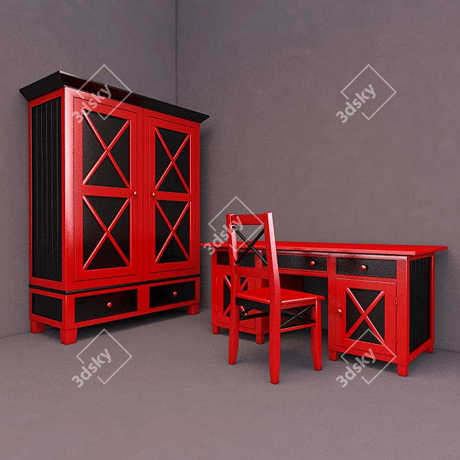 Cinema 4D Furniture Set 3D model image 1