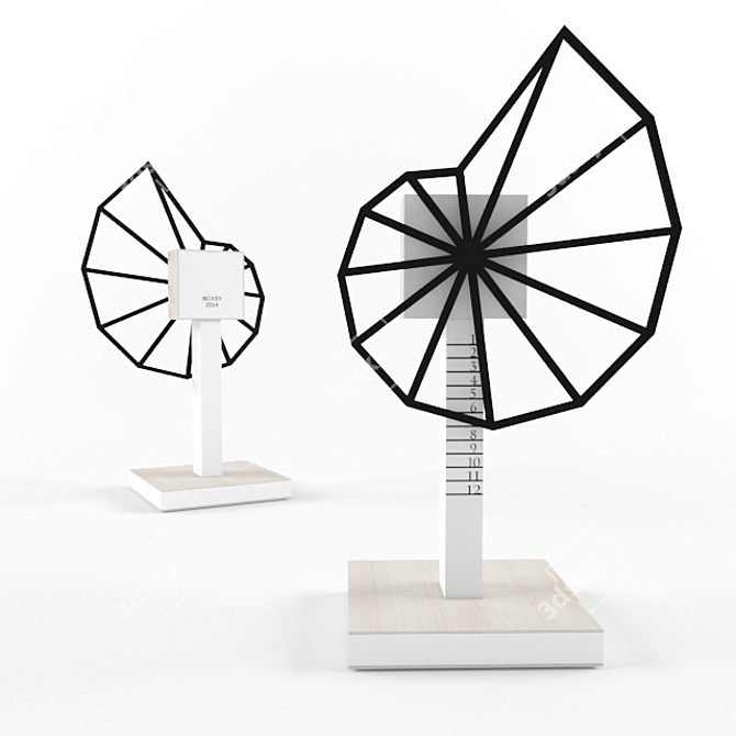 Linear Cycle Table Clock 3D model image 1