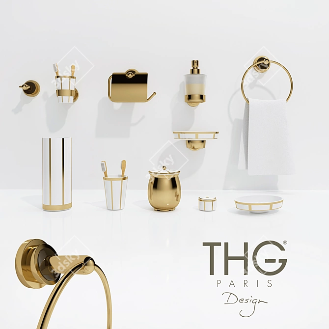 Bagatelle Bath Accessories Collection by THG 3D model image 1