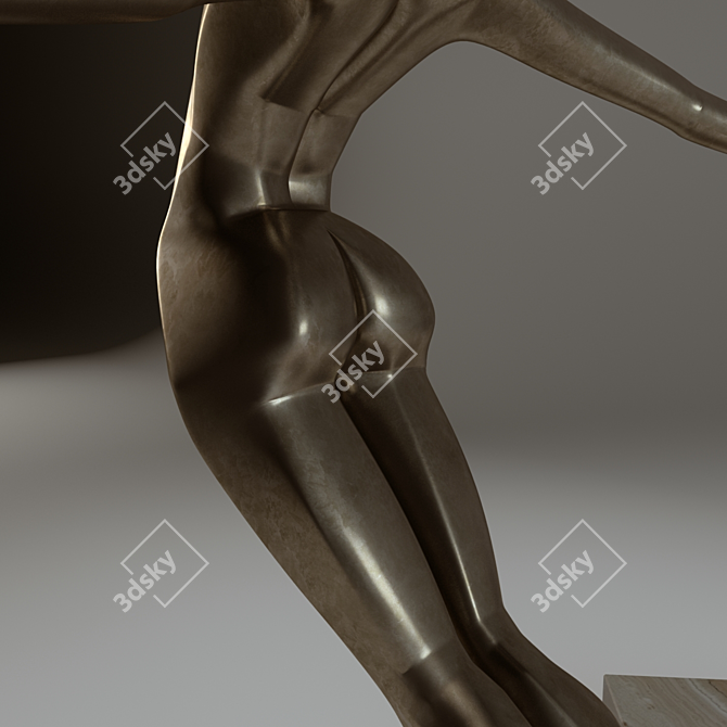 Graceful Maiden Sculpture 3D model image 3