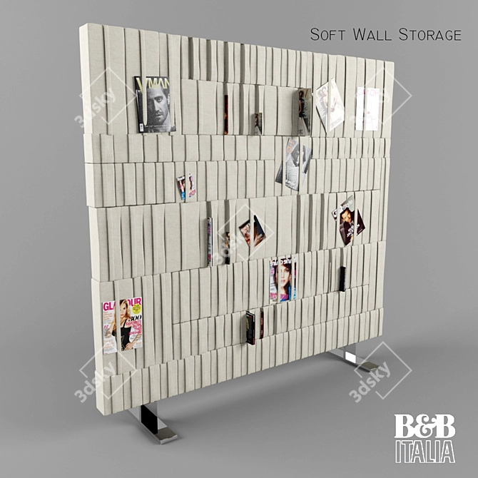 Modern Wall Storage Solution 3D model image 1