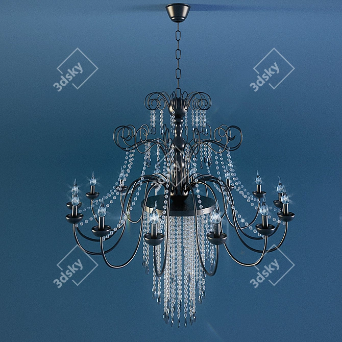 Luxury Crystal Chandelier 3D model image 1