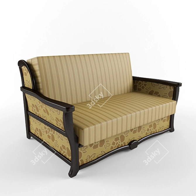 Elegant Comfort Classic Sofa 3D model image 1