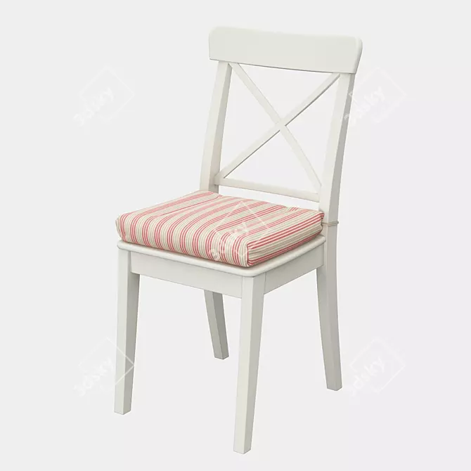 Comfort and Style: Ikea Ingolf Chair with Ulla-May Pillow 3D model image 1