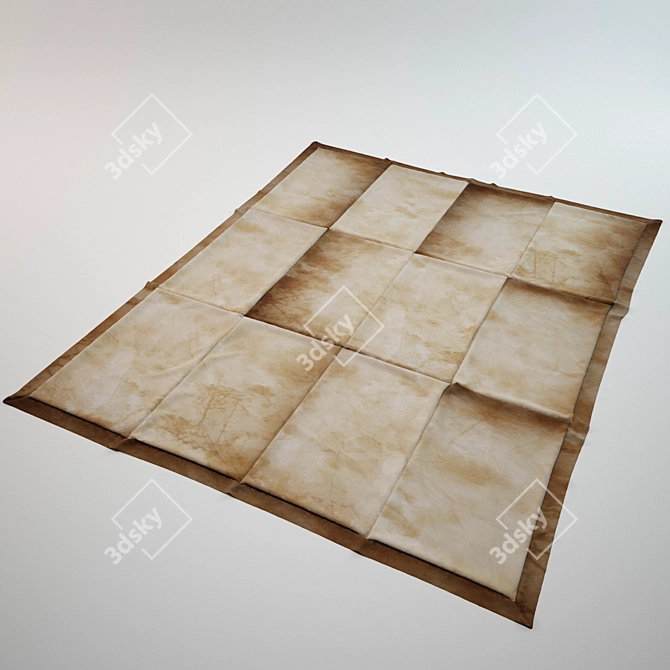 Luxury Leather Rug 3D model image 1