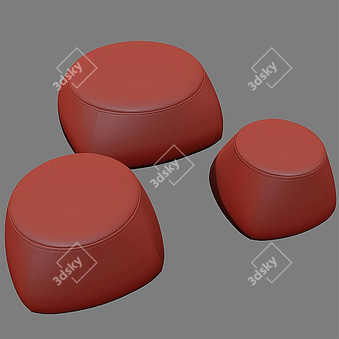 Luxurious B&B Italia Fat Sofa Pouf 3D model image 3