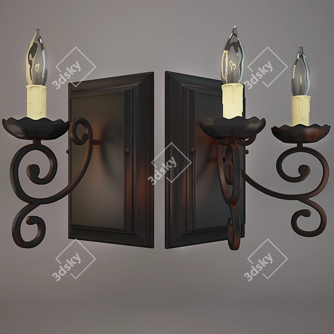 Rustic Rennes Light Fixture 3D model image 1