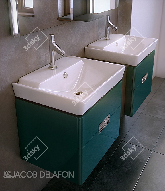 Jacob Delafon Reve: Stylish Bathroom Set 3D model image 1