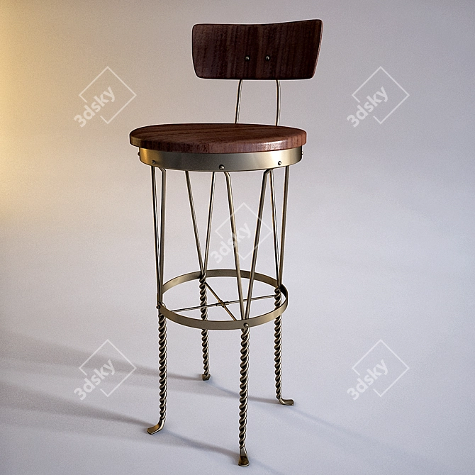 Elevate Your Style with our Sleek Bar Chair 3D model image 1