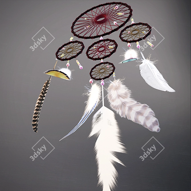 Spirit Guardian Dreamcatcher 3D model image 2