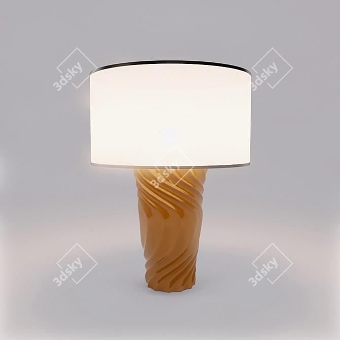 Sleek Orange Table Lamp 3D model image 1