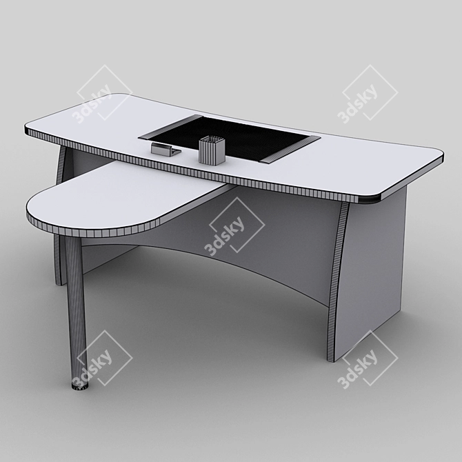 Modern Office Table with Spacious 1750 x 775 mm Surface 3D model image 2