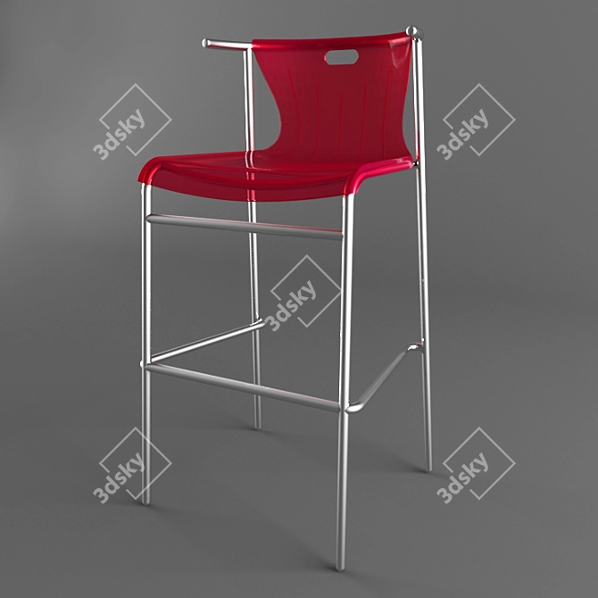 Modern Elmer Bar Stool 3D model image 1