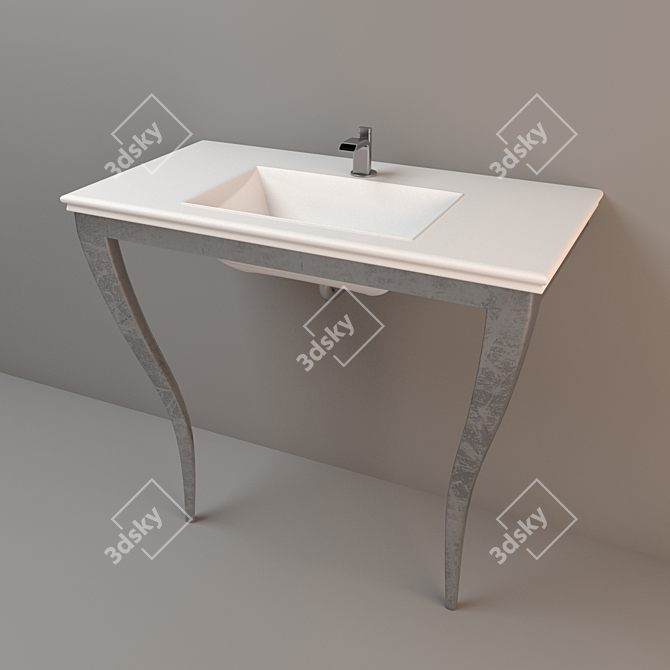 Elegant Legs Sink 3D model image 1