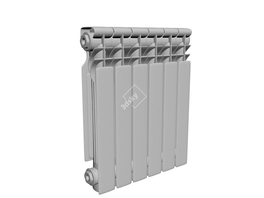 Aluminum Bimetal Radiator 3D model image 1