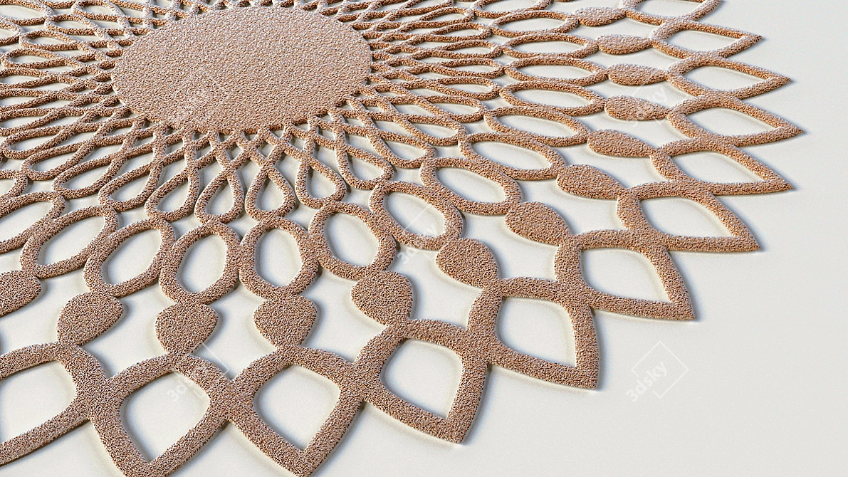 Circular Art Rug, Dimension: 180cm 3D model image 1