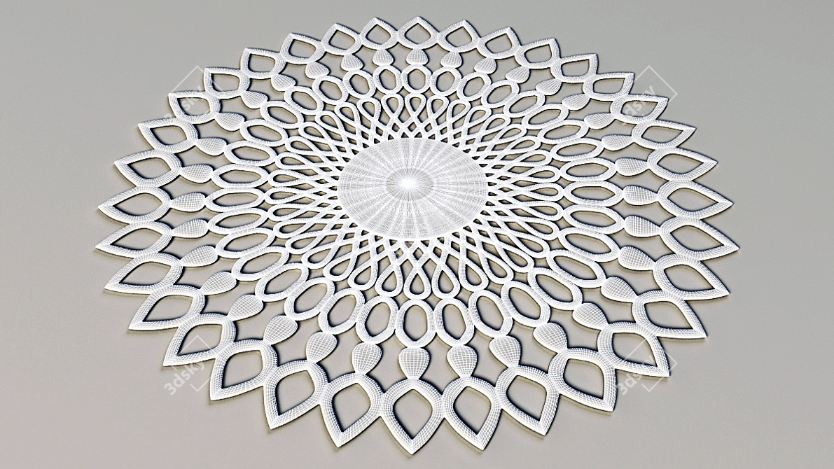 Circular Art Rug, Dimension: 180cm 3D model image 3