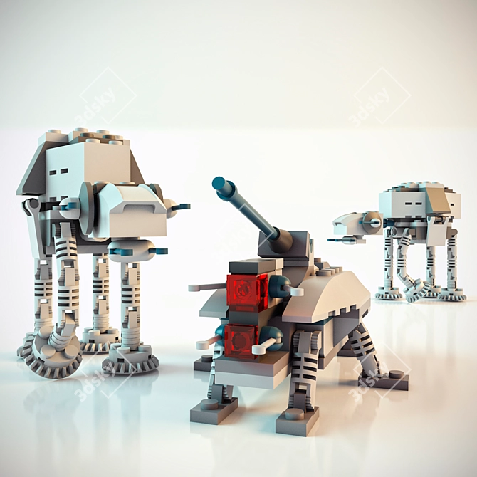 Star Wars Mini AT-AT & Mini-AT-TE: LEGO Galactic Battle 3D model image 1