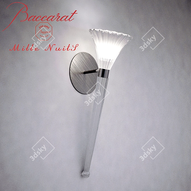 Exquisite Baccarat Wall Sconce 3D model image 1