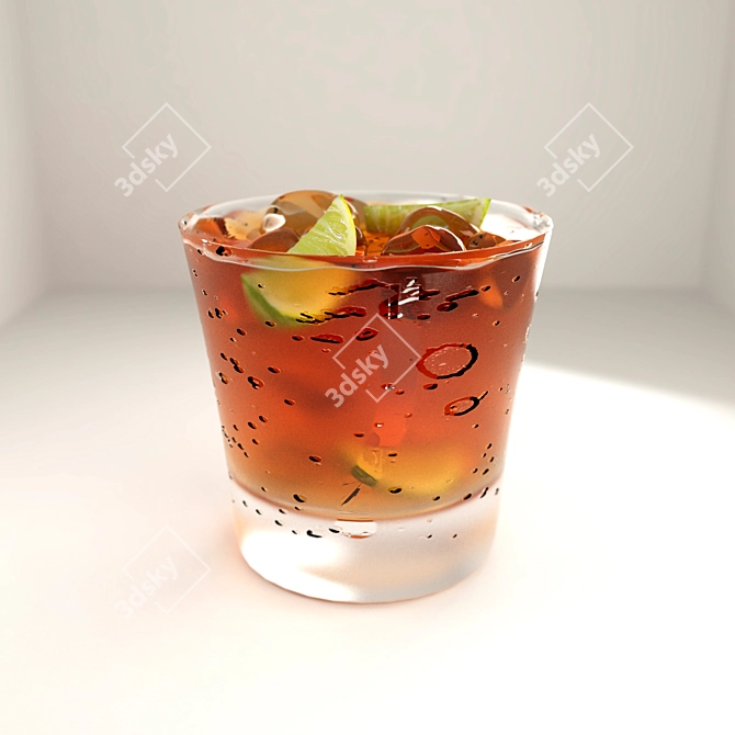 Zesty Lime Cocktail 3D model image 1