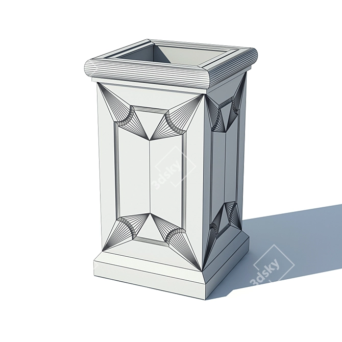 Urban Concrete Urn 3D model image 2