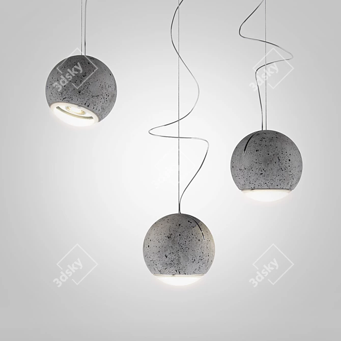 Vintage Trabant Pendant Light 3D model image 1