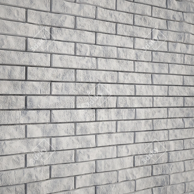 Brickwork Texture Panel Kit 3D model image 1