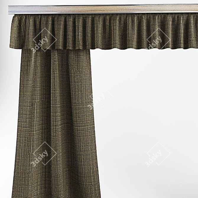 Sleek Curtain Solution 3D model image 2