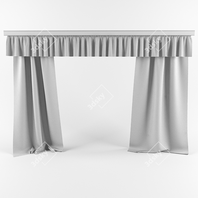 Sleek Curtain Solution 3D model image 3