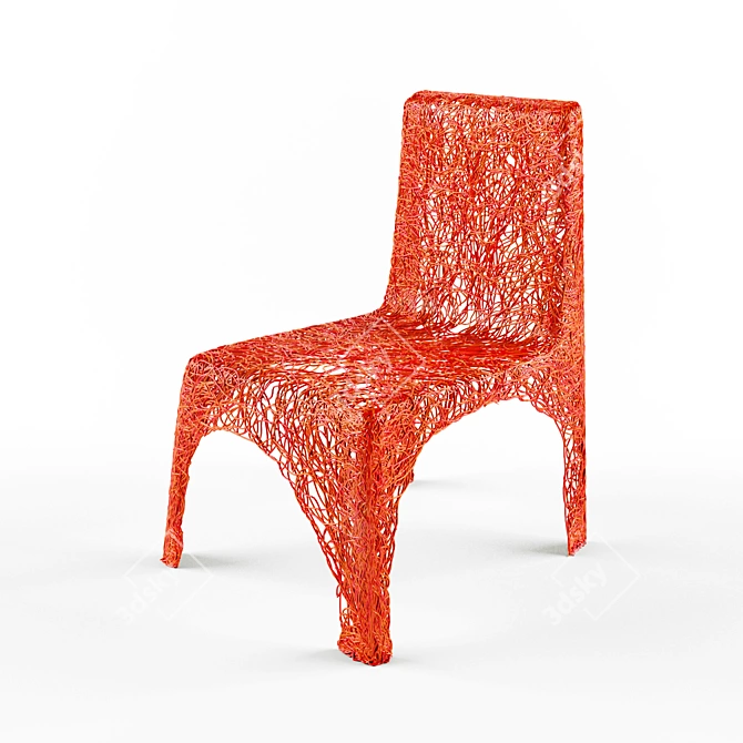 Sleek Extruded Chair 3D model image 1