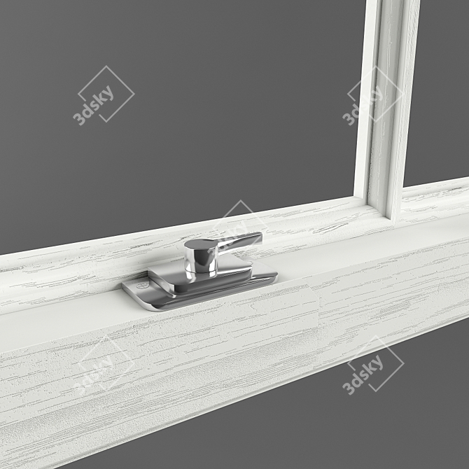 American Double Hung Window - High-Quality Traditional Model 3D model image 2