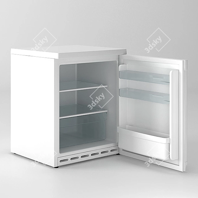 Compact Chilled Essence: Mini Fridge 3D model image 1