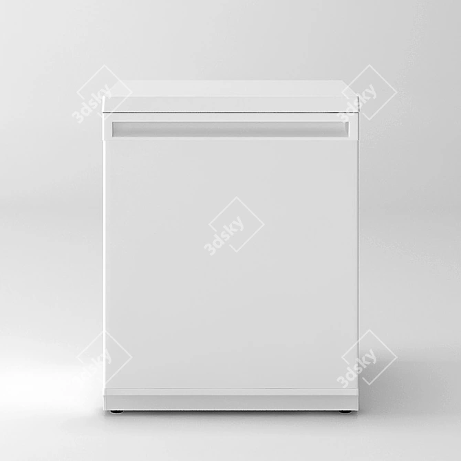 Compact Chilled Essence: Mini Fridge 3D model image 3