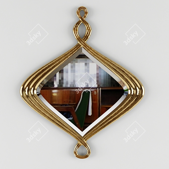 Elegant Pirouette Mirror 3D model image 1