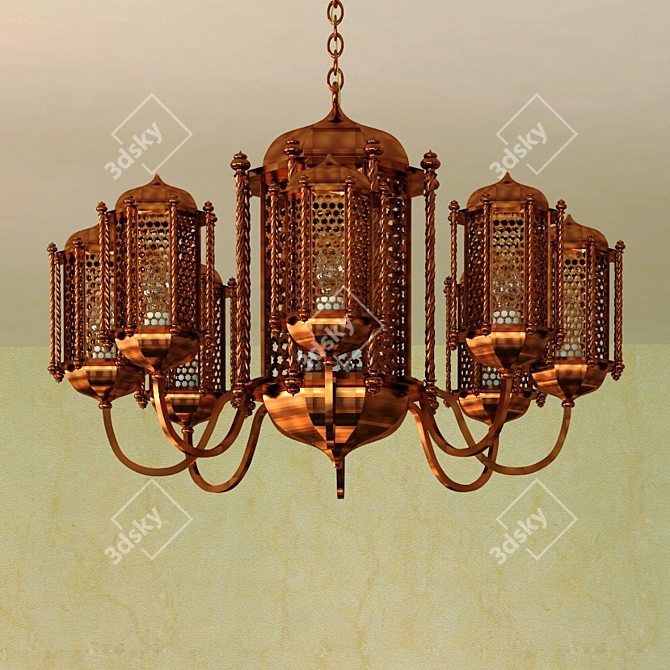 Bohemian Dream Eastern Chandelier 3D model image 1