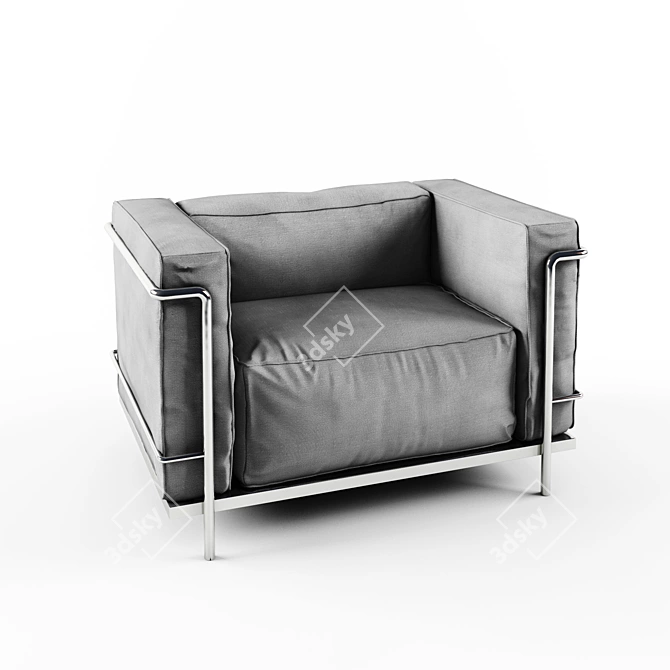 Modern LC3 Armchair: Comfort Redefined 3D model image 1