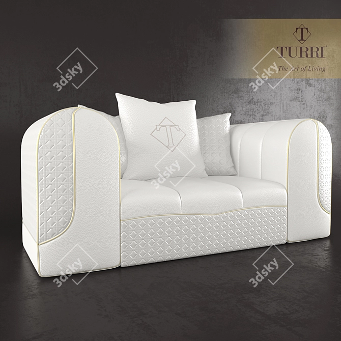 Title: Turri Caractere Armchair - Timeless Italian Elegance 3D model image 2