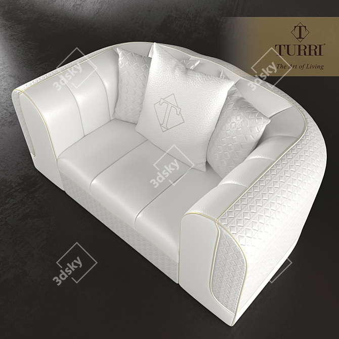 Title: Turri Caractere Armchair - Timeless Italian Elegance 3D model image 3