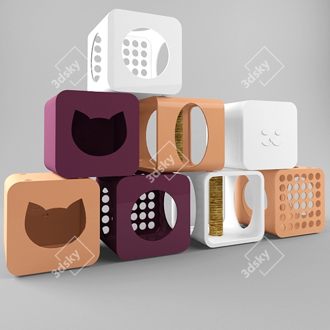 Purrfect Abode for Feline Friends 3D model image 2