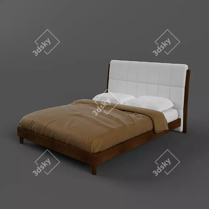 Sleek BB6330A Bed from China 3D model image 1