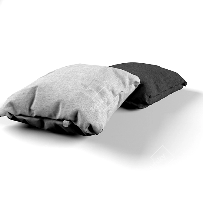 Folded Comfort Pillows 3D model image 1