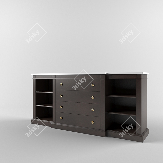 Elegant Storage Solution 3D model image 1